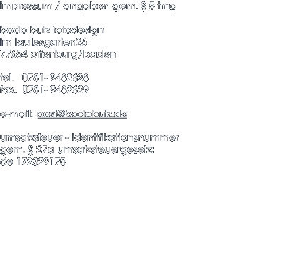 impressum / angaben gem. §